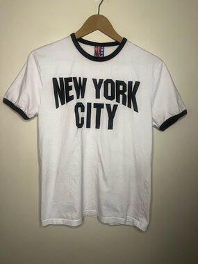 Vintage 90s Y2K New York City John Lennon Ringer T Shirt Size S